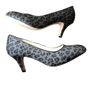 Barr + Barr New York Grey Calf Hair Leopard Heel 10
